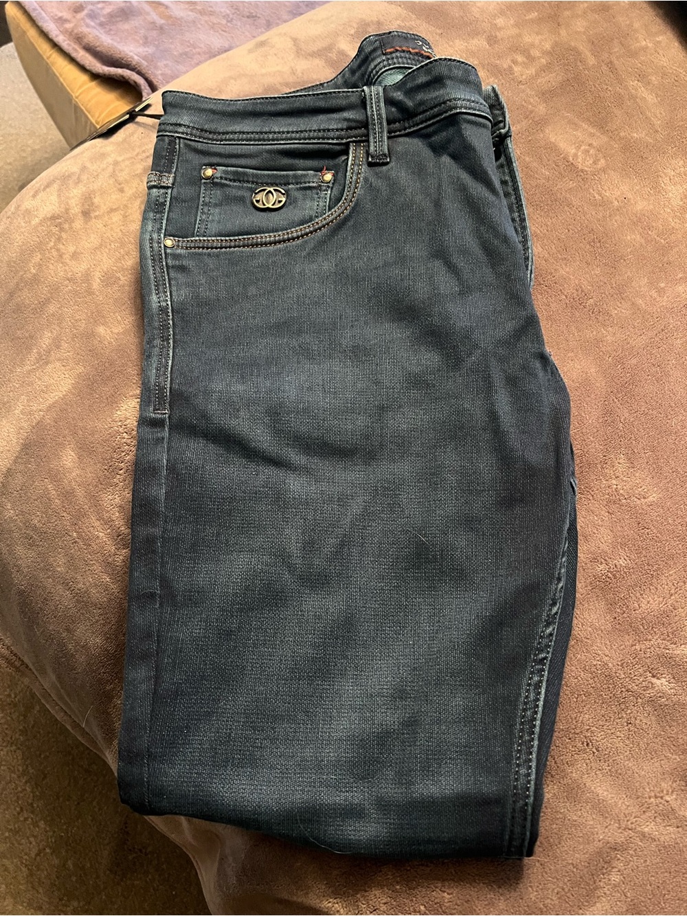 Gucci  Logo Patch Jeans  on Dark Denim